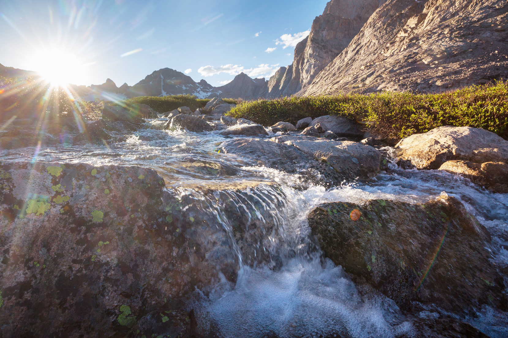 water running in creek